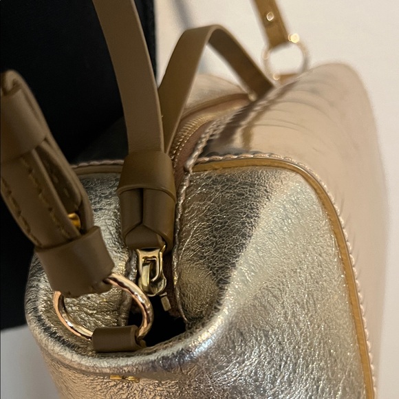 Ulla Johnson Metallic Gold Leather Mini Crossbody Bag | Made in Italy - Picture 6 of 10
